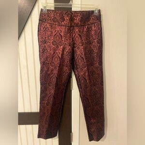 Soft Surroundings Pants Size PSmall Pink Black Metallic Holiday Artsy Festival